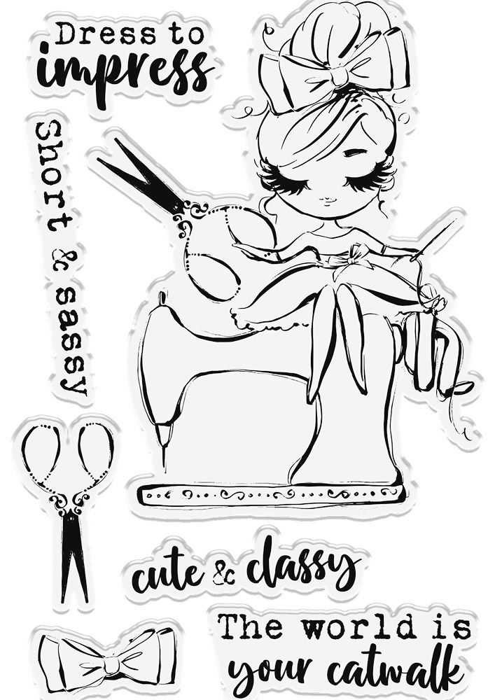 Sassy & Classy - Dress To Impress - Photopolymer Stamp - A6