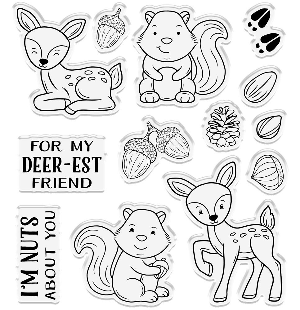 Gemini Cute Character Stamp & Die - Nuts About You