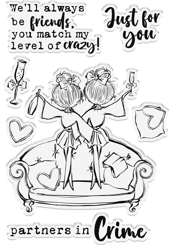 Sassy & Classy - Partners In Crime - Photopolymer Stamp - A6