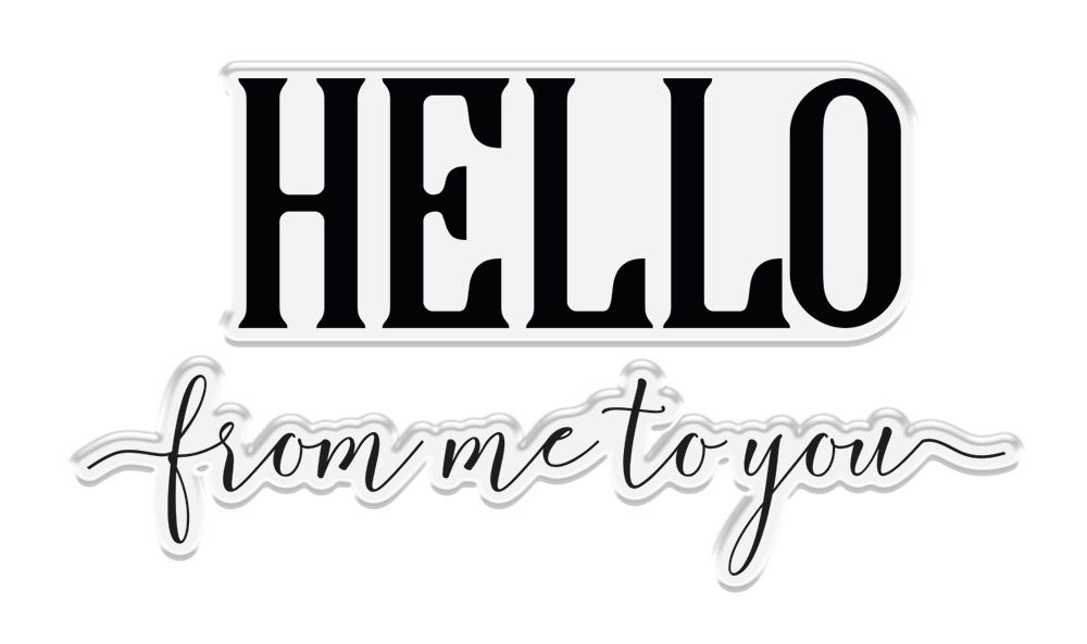 Crafters Companion Photopolymer Stamp - Brush Hello From Me To You