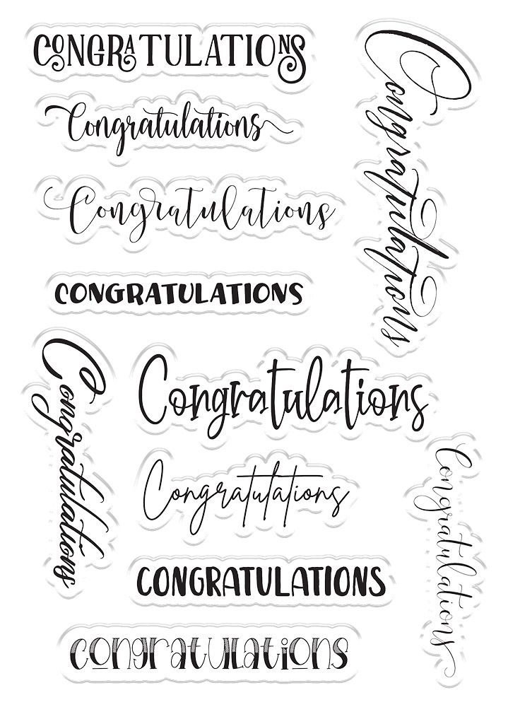 Crafters Companion Photopolymer Stamp - Congratulations