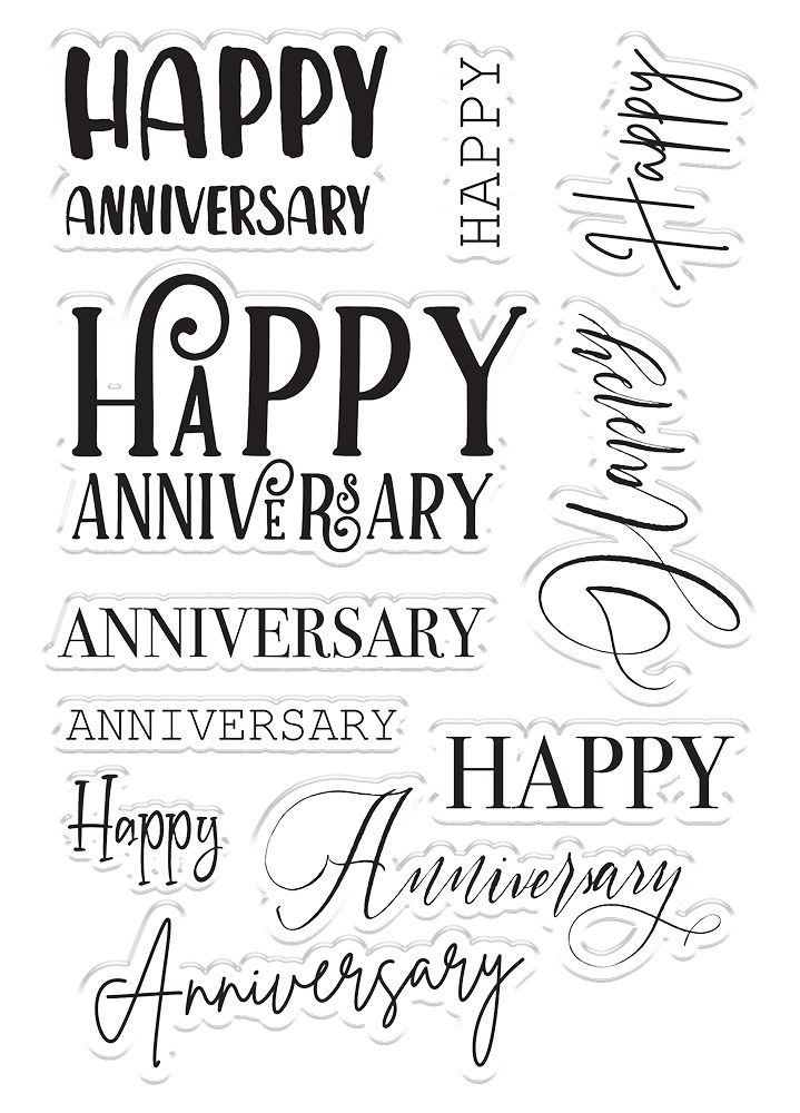 Crafters Companion Photopolymer Stamp - Happy Anniversary