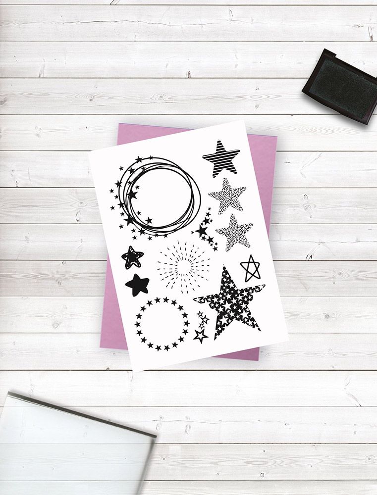 Crafters Companion - Photopolymer Stamp Set - Stars & Celebrations