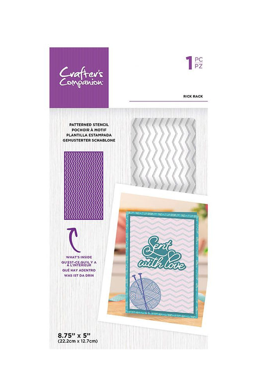 Crafters Companion Stencil - Rick Rack