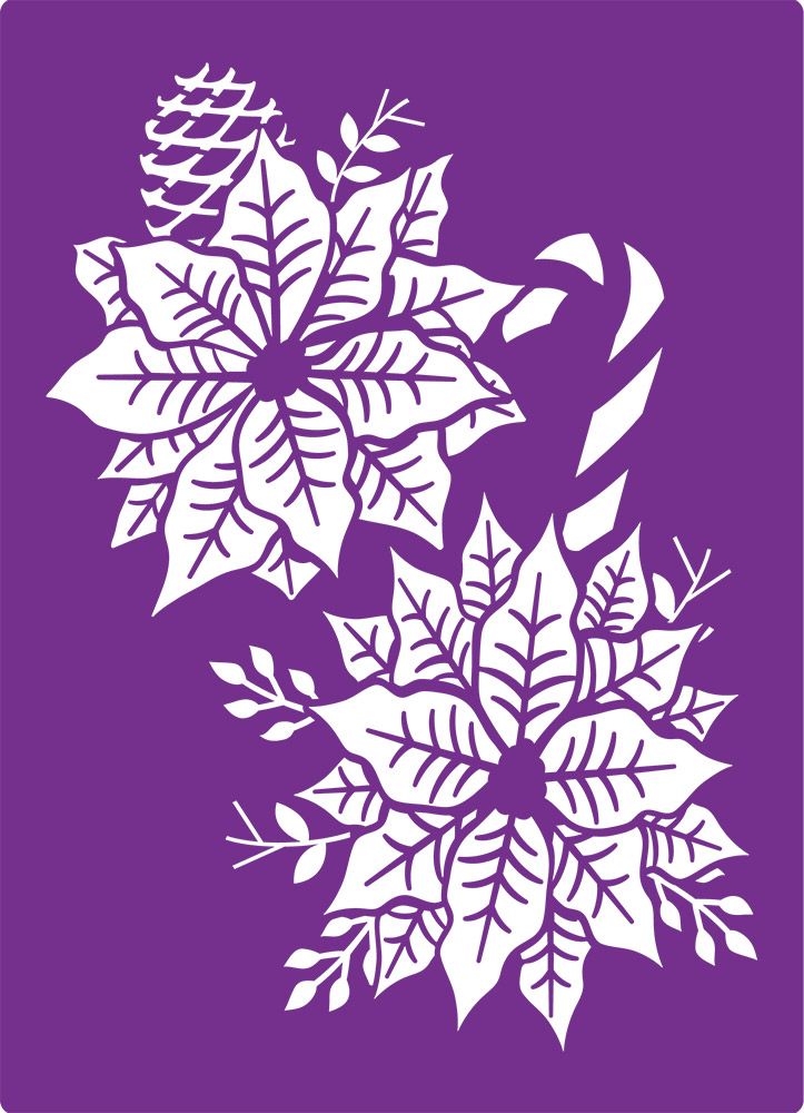 Gemini 3D Embossing Folder & Stencil - Precious Poinsettias