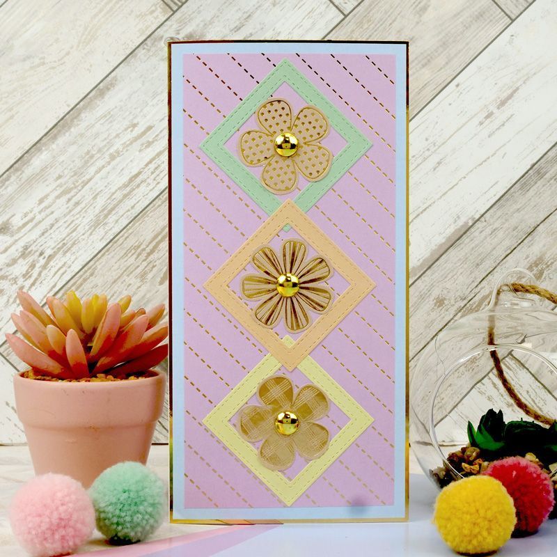 Stickables Die-Cut Self-Adhesive Foiled Flowers - Pretty Pastels