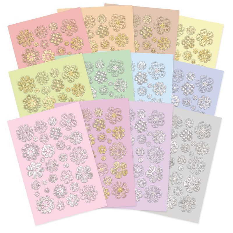 Stickables Die-Cut Self-Adhesive Foiled Flowers - Pretty Pastels
