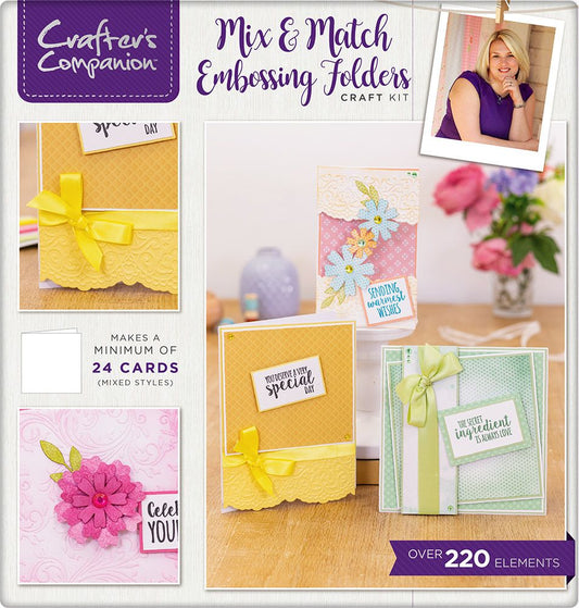 Crafters Companion Monthly Craft Kit -Mix and Match Embossing Folders Craft Kit Box 39