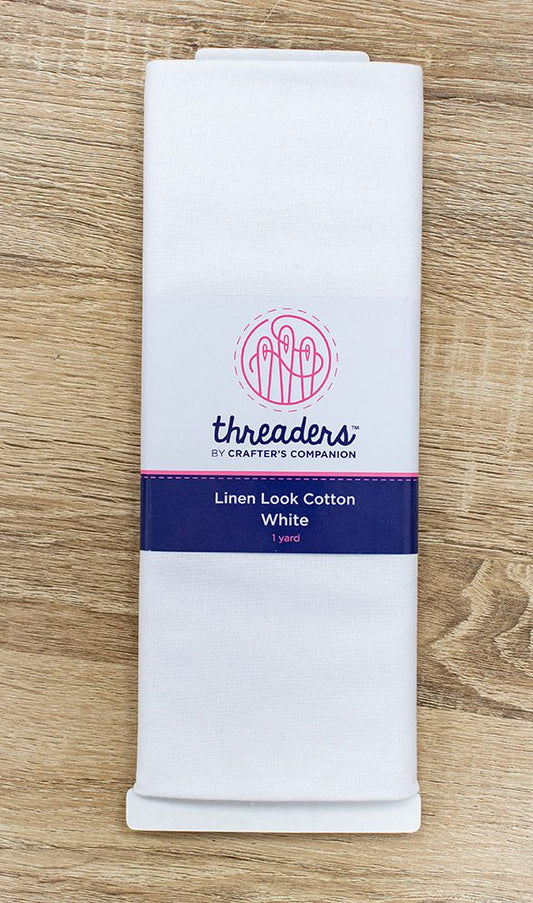 Threaders 1 Yard Linen Look Cotton - White