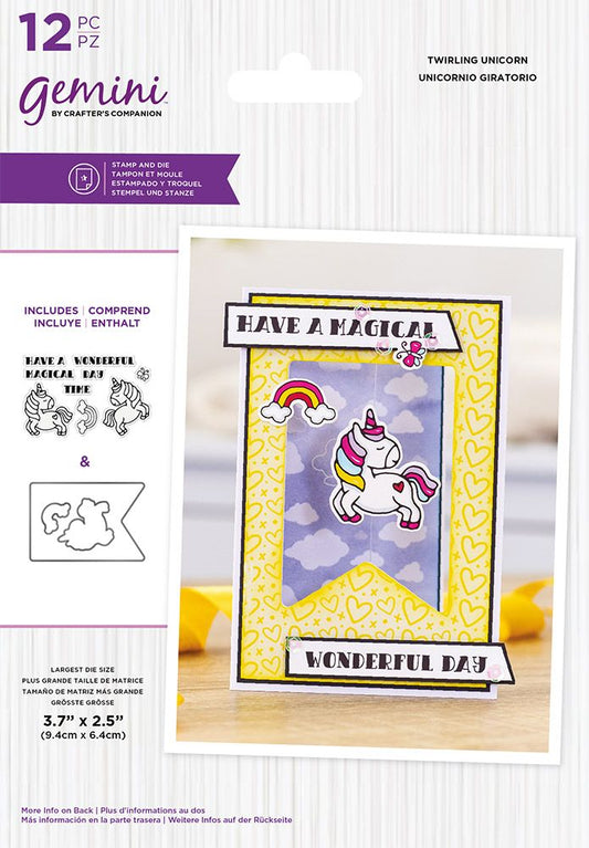 Gemini Stamp & Die - Twirling Unicorn