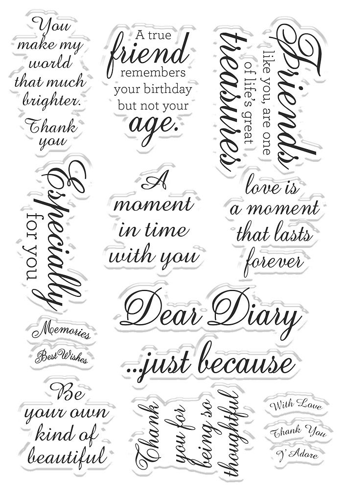 Vintage Diary- Photopolymer Stamp - Adorning Sentiments