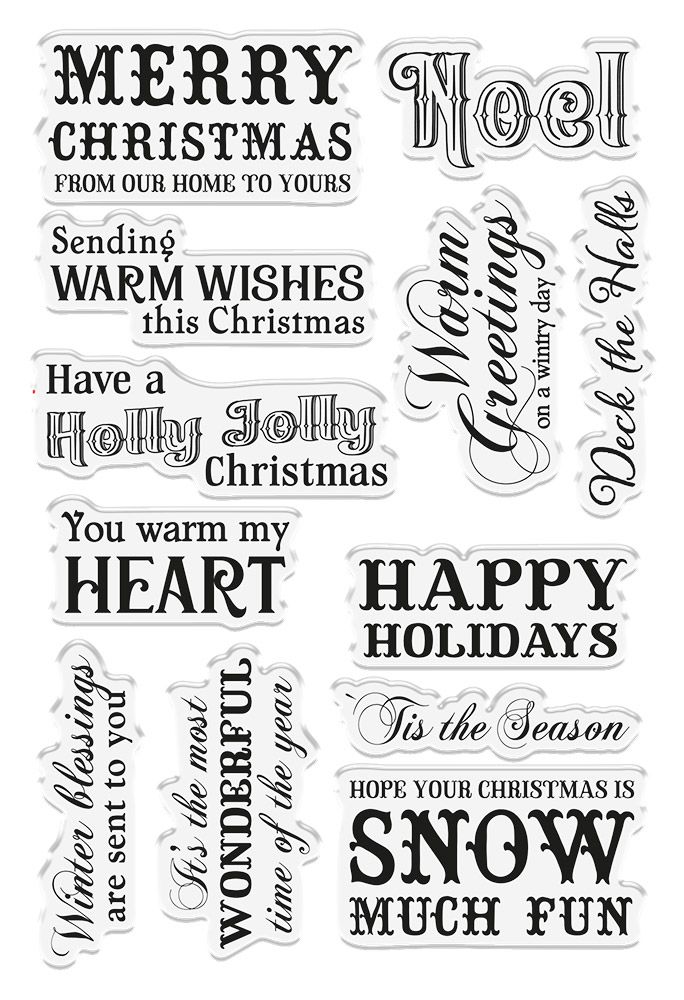 Vintage Snowman Clear Acrylic Stamp - Winter Blessings