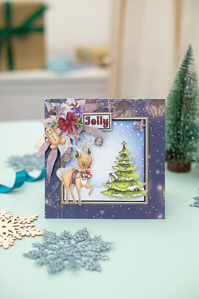 Vintage Snowman Clear Acrylic Stamp - Christmas Greetings