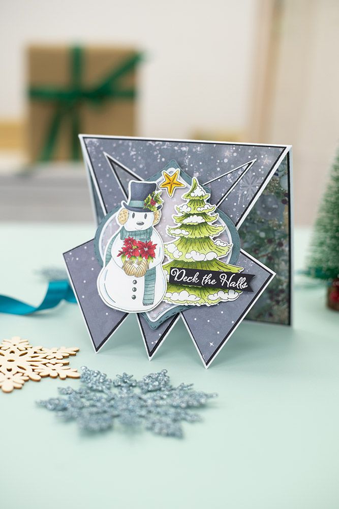 Vintage Snowman Stamp and Die - O Christmas Tree