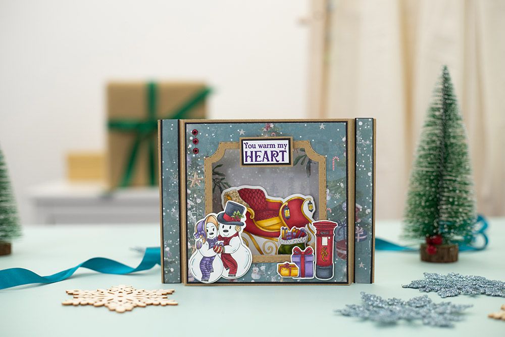 Vintage Snowman Clear Acrylic Stamp - Winter Blessings