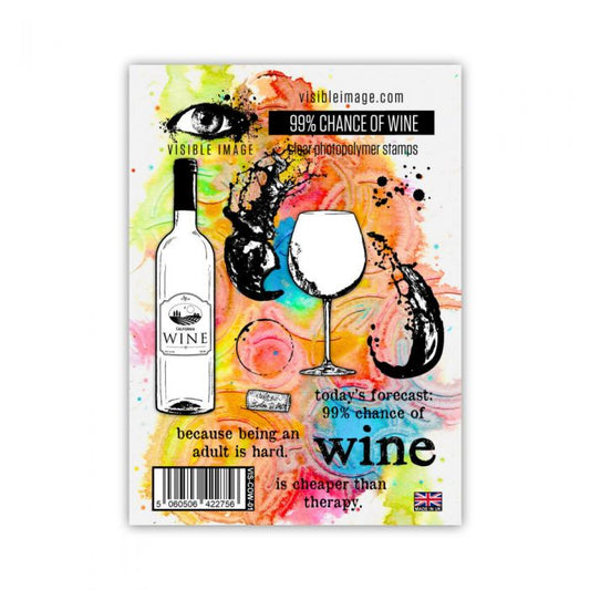 Visible Image 99% Chance Of Wine Stamp Set
