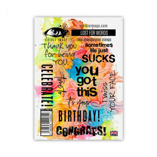 Visible Image Lost For Words Stamp Set