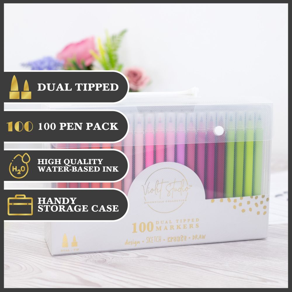 Violet Studio Dual Tipped Pens - 100pk