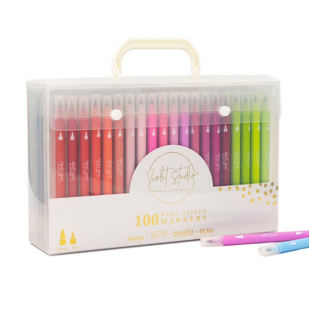 Violet Studio Dual Tipped Pens - 100pk