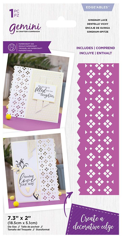 Gemini Grande Edgeable Die – Gingham lace