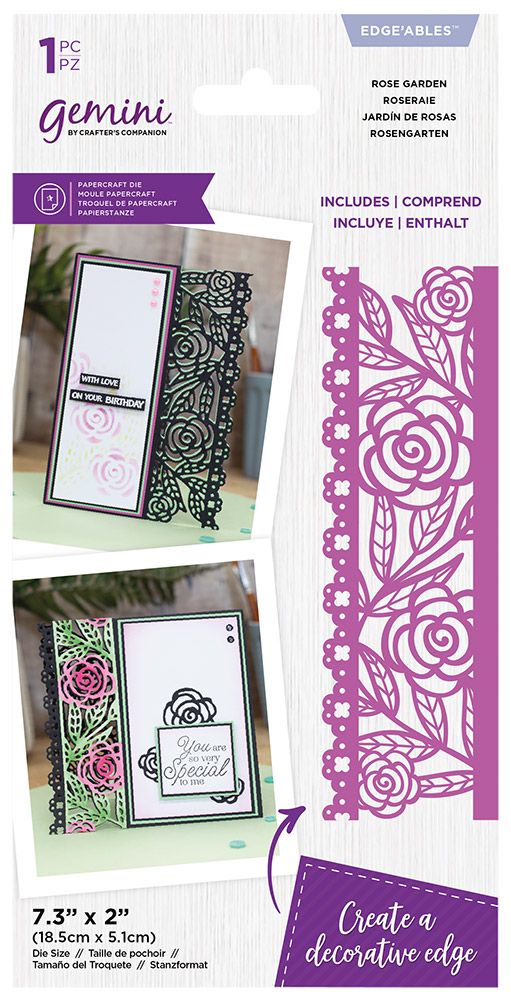 Gemini Grande Edgeable Die – Rose Garden