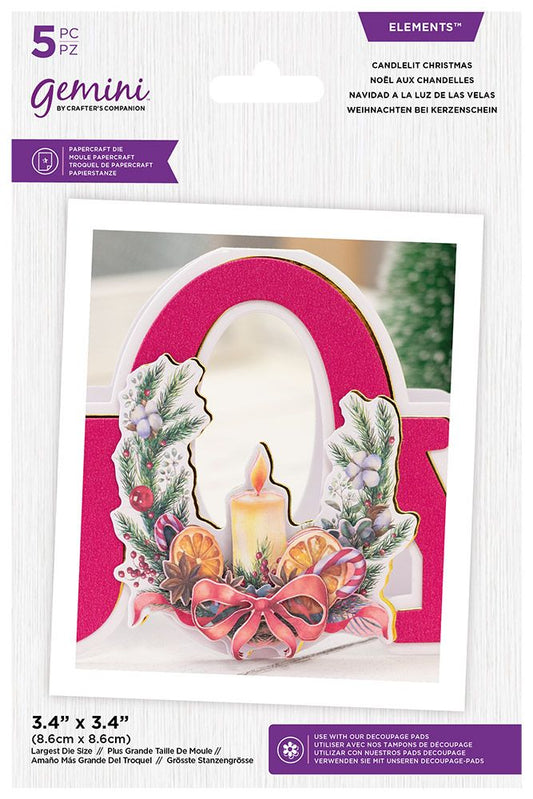 Gemini Winter Floral Elements Die - Candlelit Christmas