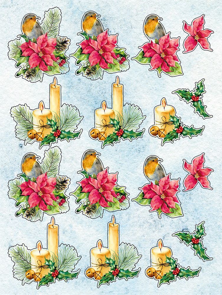 Crafters Companion 12" x 9" Die Cut 3D Christmas Topper Pad - Christmas Cheer