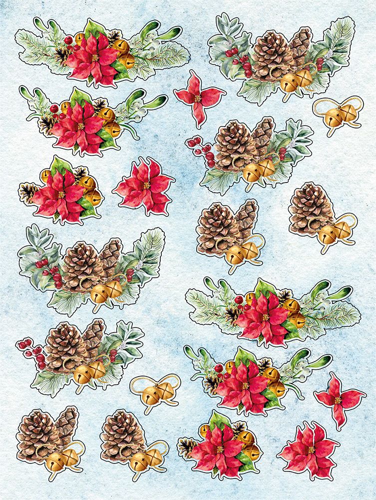 Crafters Companion 12" x 9" Die Cut 3D Christmas Topper Pad - Christmas Cheer