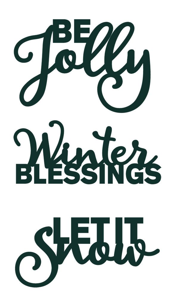Winter White - Metal Die - Festive Sentiments