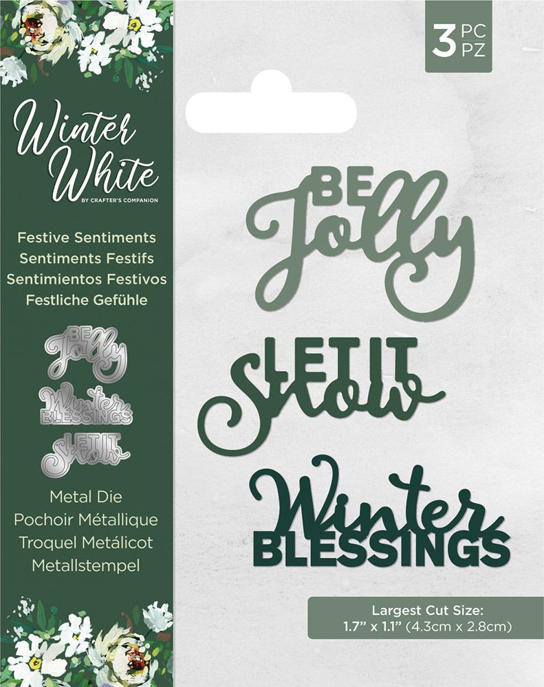 Winter White - Metal Die - Festive Sentiments