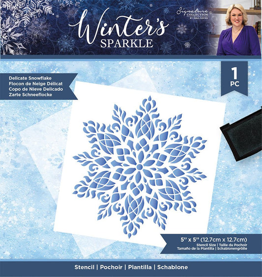Sara Signature Winters Sparkle – Delicate Snowflake Stencil