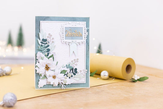 Winter White - 5 x 7" Embossing Folder - Foliage Background
