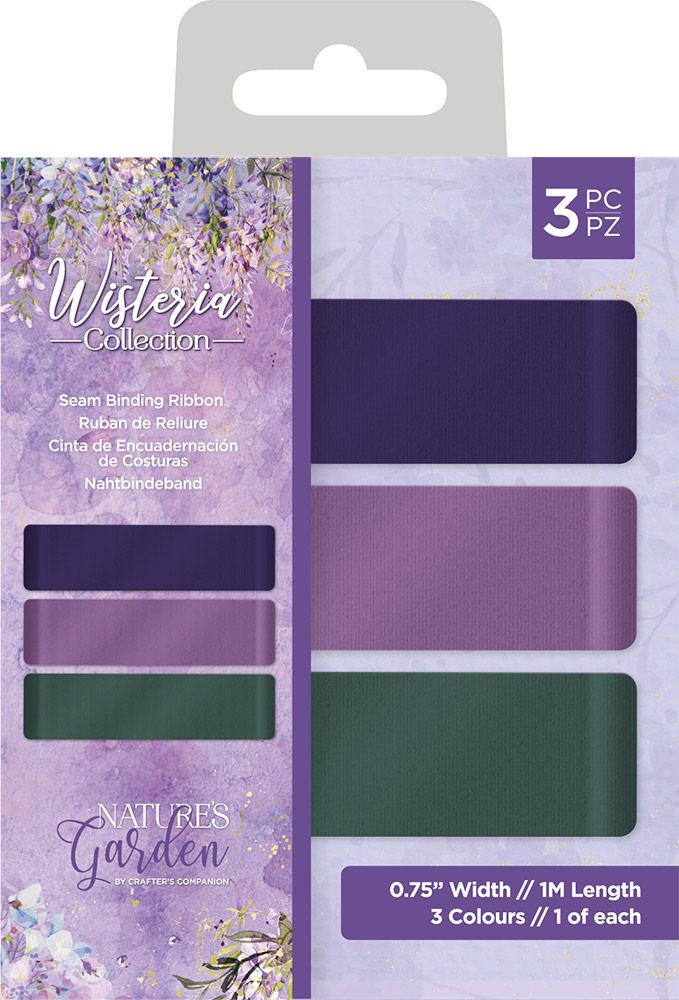 Natures Garden Wisteria Collection - Seam Binding Ribbon