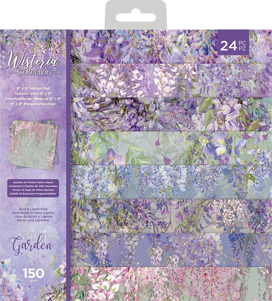 Natures Garden Wisteria Collection - 6x6" decoupage topper pad