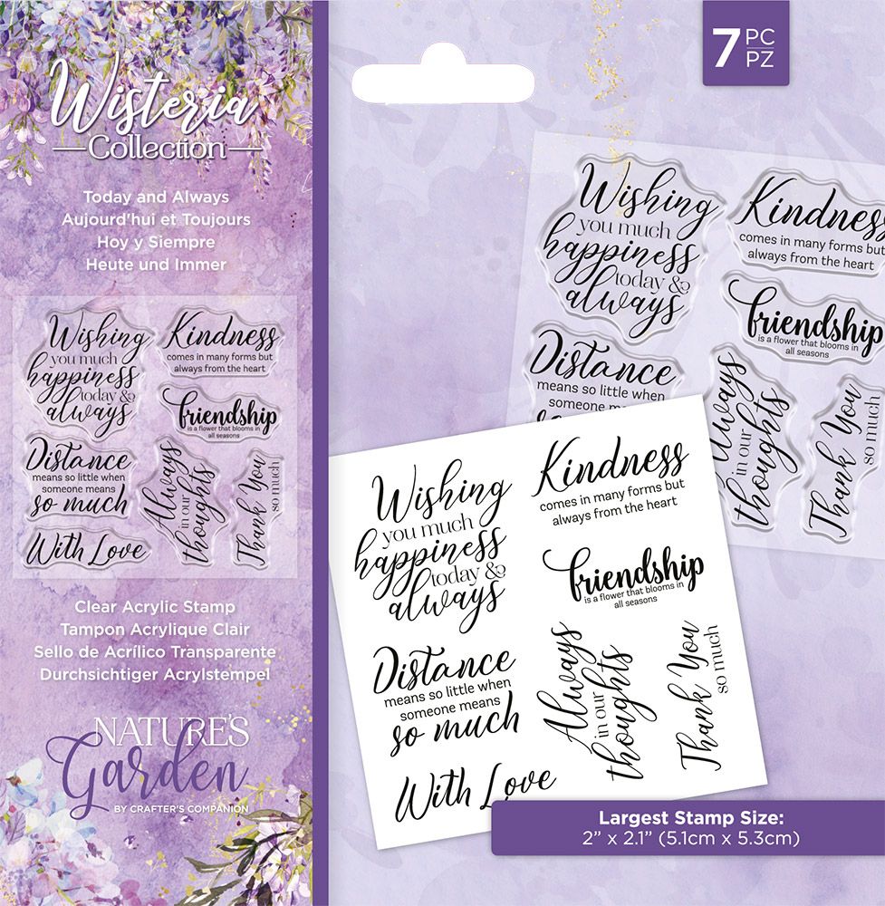 Natures Garden Wisteria Collection Acrylic Stamp - Today and Always