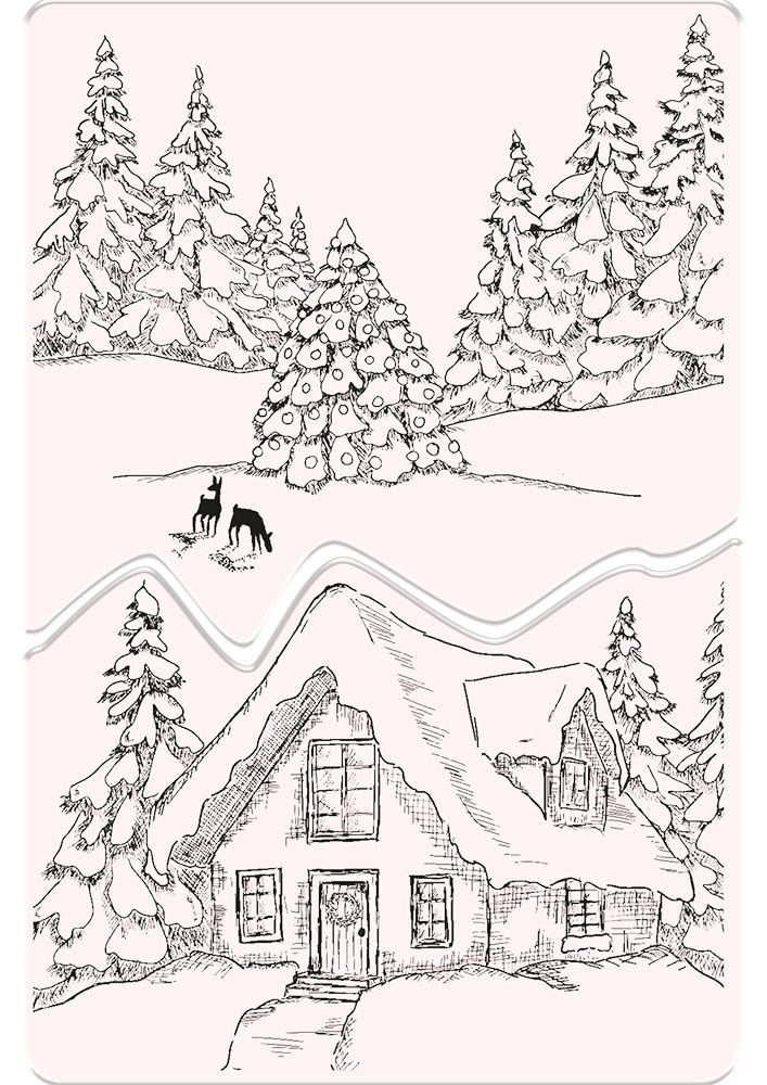 Crafters Companion - Clear Acrylic Stamp - Woodland Cottage