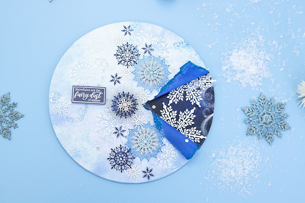 Sara Signature Winters Sparkle & Winter Holiday Wishes Clear Acrylic Stamp